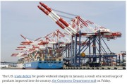 美国商品贸易逆差创纪录 商家“提前囤货” 民众“末日消费” 美国商品贸易逆差创纪录 商家“提前囤货” 民众“末日消费”